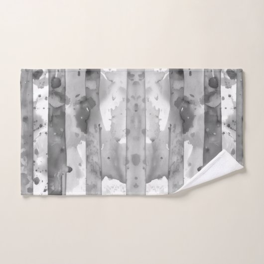 Waterverf Zwart-wit Gestreept Bad Handdoek (Handdoek)