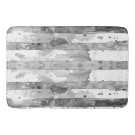 Waterverf zwart-wit gestreept badmat