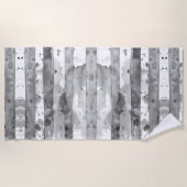 Waterverf Zwart-wit Gestreept Strandlaken (Voorkant)