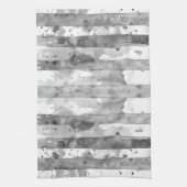 Waterverf Zwart-wit Gestreept Theedoek (Verticaal)