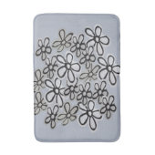 Waterverf zwart-wit madeliefjespatroon badmat (Voorkant Verticaal)