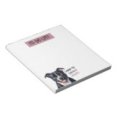 Waterverf zwart-wit pitbull to do lijst notitieblok (Schuin)