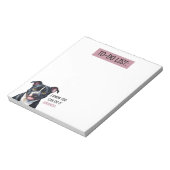 Waterverf zwart-wit pitbull to do lijst notitieblok (Linkerzijde)