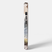 Waterverf Zwart-wit pluizige kat in Natuur Case-Mate iPhone Case (Achterkant / Links)