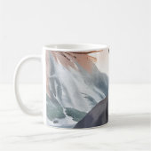 Waterverf Zwart-wit pluizige kat in Natuur Koffiemok (Links)