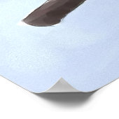 Waterverf zwart-witkapje Poster afdrukken (Hoek)