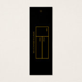 Waterverf Zwart Zakelijke Kleding Hang label | Gou Mini Visitekaartjes (Achterkant)