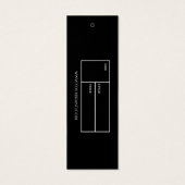 Waterverf Zwart Zakelijke Kleding Hang label Mini Visitekaartjes (Achterkant)
