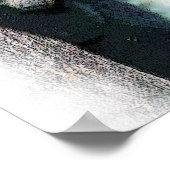 Waterverf zwarte Beer in de boomstructuur Poster (Hoek)