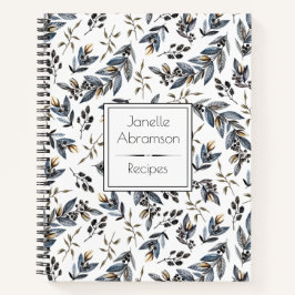 Waterverf Zwarte Bladeren Bessen Monogram Recept | Notitieboek