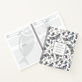 Waterverf Zwarte Bladeren Bessen Monogram Recept | Notitieboek