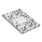 Waterverf zwarte bladzijden monogram recept | notitieboek (Rechterzijde)