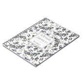 Waterverf zwarte bladzijden monogram recept | notitieboek (Linkerzijde)