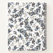 Waterverf zwarte bladzijden monogram recept | notitieboek (Achterkant)