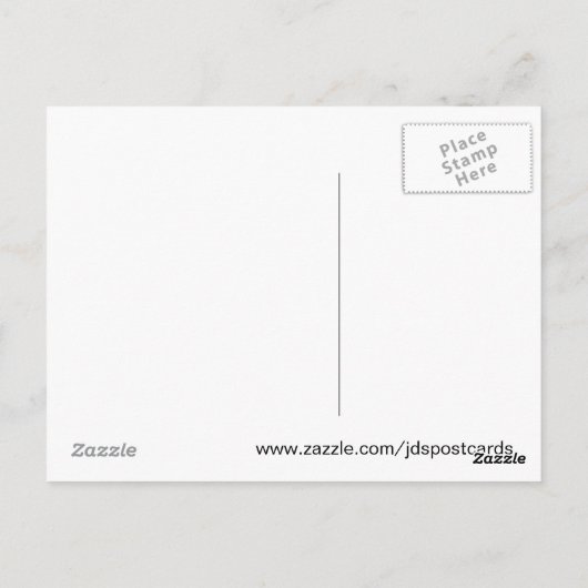 Waterverf zwarte bruin en witte kat briefkaart (Achterkant)