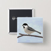 Waterverf zwarte Button (Voorkant /achterkant)