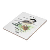 Waterverf zwarte cichorei tegen vogelpest tegeltje (Zijkant)