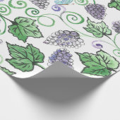 Waterverf zwarte druivenstokken cadeaupapier (Hoek)