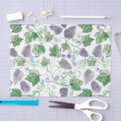 Waterverf Zwarte Druivenwijnstokken en Vlinders Tissuepapier (Craft)