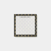 Waterverf zwarte en gouden anananassen post-it® notes (Voorkant)