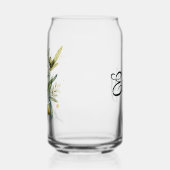 Waterverf zwarte en groene olijven op een tak blikvorm glas (Links)