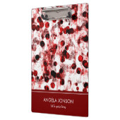 Waterverf zwarte en rode Stippen Klembord (Links)