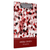 Waterverf zwarte en rode Stippen Klembord (Rechts)