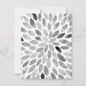 Waterverf zwarte en witte borstelslagen feestdagenkaart (Voorkant)