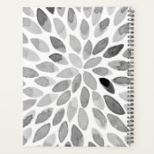 Waterverf zwarte en witte borstelslagen planner (Achterkant)