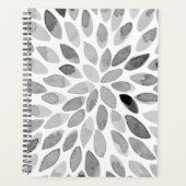 Waterverf zwarte en witte borstelslagen planner (Voorkant)
