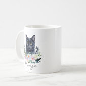 Waterverf Zwarte Kat Koffiemok (Voorkant links)