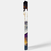  WATERVERF ZWARTE KAT MET VOLLEDIGE MOON Case-Mate iPhone CASE (Achterkant / Links)