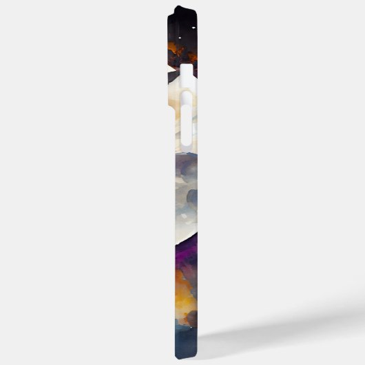 WATERVERF ZWARTE KAT MET VOLLEDIGE MOON Case-Mate iPhone CASE (Achterkant / Links)