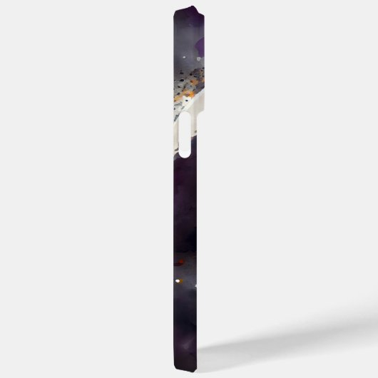 WATERVERF ZWARTE KAT MET VOLLEDIGE MOON Case-Mate iPhone CASE (Achterkant / Rechts)