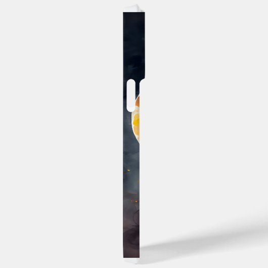  WATERVERF ZWARTE KAT MET VOLLEDIGE MOON Case-Mate iPhone CASE (Achterkant / Rechts)