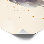 Waterverf zwarte kat perfect poster (Hoek)