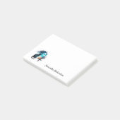 Waterverf Zwarte Kat Silhouet Gepersonaliseerde Na Post-it® Notes (Schuin)