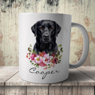 Waterverf Zwarte Labrador Retriever Koffiemok