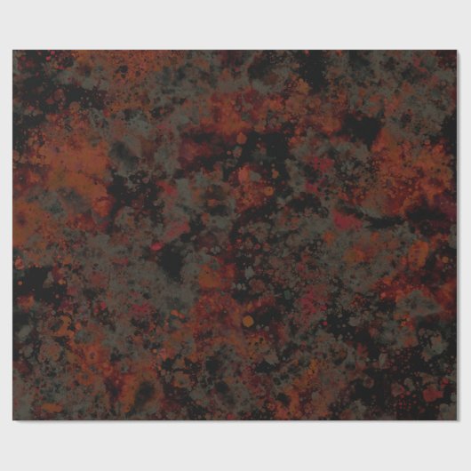 Waterverf zwarte rode grijze verf plastic Abstract Cadeaupapier (Vlak)