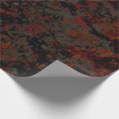 Waterverf zwarte rode grijze verf plastic Abstract Cadeaupapier (Hoek)