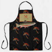 Waterverf zwarte-vliegforel schort (Voorkant)