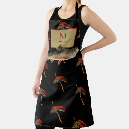 Waterverf zwarte-vliegforel schort (Insitu)