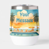 Waterverf Zwembad Zomerfeest (Voorkant)