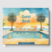 Waterverf Zwembad Zomerfeest Gastenboek (Voorkant)