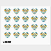 Waterverf Zwembad Zomerfeest Hart Sticker (Vel)
