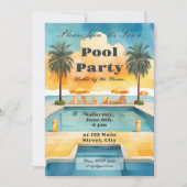 Waterverf Zwembad Zomerfeest Kaart (Voorkant)