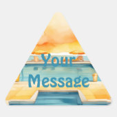 Waterverf Zwembad Zomerfeest Sticker (Voorkant)