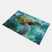 Waterverf Zwemmen Zee Schildpad Deurmat (Schuin)