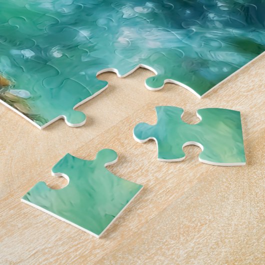 Waterverf Zwemmen Zee Schildpad Legpuzzel (Zijkant)