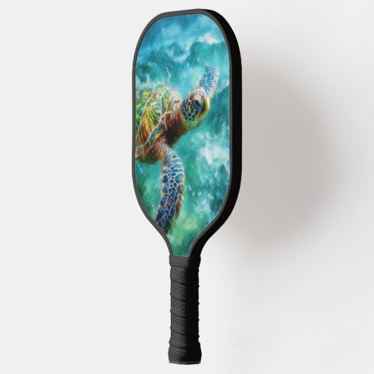 Waterverf Zwemmen Zee Schildpad Pickleball Paddle (Links)